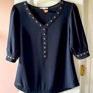 blouse with gold rivets bought last fall from stitch fix